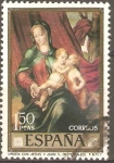 Stamps Spain -  VIRGEN  Y  EL  NIÑO  CON  SAN  JUAN.  PINTURA  DE  MORALES