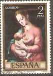 Stamps Spain -  LA  VIRGEN  Y  EL  NIÑO.   PINTURA  DE  MORALES
