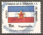 Stamps El Salvador -  BANDERA  DE  YUGOSLAVIA