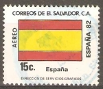 Stamps El Salvador -  BANDERA  DE  ESPAÑA