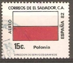 Stamps El Salvador -  BANDERA  DE  POLONIA