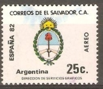 Stamps El Salvador -  BANDERA  DE  ARGENTINA