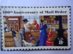 Stamps United States -  100th Anniversary of Mail Order-Centenario de la tiendade correo postal rural.