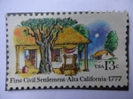 Sellos de America - Estados Unidos -  First Civil Settlement-Alta California