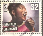 Stamps United States -  MAHALIA  JACKSON.  CANTANTE  DE  MÙICA  CRISTIANA.