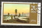 Stamps Germany -  200a Cumpleaños Caspar David Friedrich-Pintor (DDR)