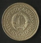 monedas de Europa - Yugoslavia -  DINAR - R. SOCIALISTA DE YUGOSLAVIA (CARA POSTERIOR)
