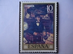 Stamps Spain -  Ed:2083- Día del Sello - El Capitán Mercante - Pintores:Solana.