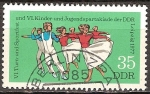 Sellos de Europa - Alemania -  VI.Torneo de Gimnasia y Festival de Deportes de la RDA en Leipzig 1977.