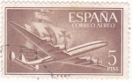 Stamps : Europe : Spain :  Super-constelación y nao   (V)