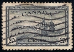 Stamps : America : Canada :  Cosechadora.