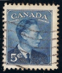 Stamps : America : Canada :  Rey Jorge VI.