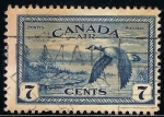 Stamps : America : Canada :  Gansos de Canadá en vuelo
