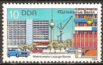 Stamps Germany -  Iniciativa FDJ Berlín, complejo residencial Calle Leipziger(DDR).