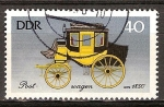 Stamps Germany -  Carruajes Históricos (Transporte de Correos de 1850)DDR.