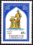 Stamps : Asia : Uzbekistan :  600 aniversario de Muhammad Taragai
