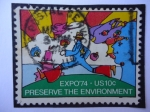 Sellos de America - Estados Unidos -  Expo 74 - Preserve the environment