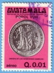 Sellos de America - Guatemala -  Homenaje de la fundación del centavo al Popol Vuh