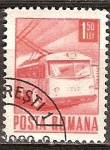 Stamps : Europe : Romania :  Trolley-bus (p).