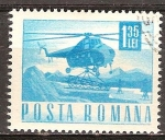 Stamps : Europe : Romania :  Transp. y telecomu.Helicóptero Mil mi-4.