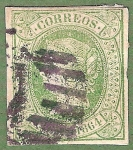 Stamps Spain -  Isabel II, Edifil 65