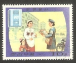 Stamps North Korea -  1420 - Servicio del correo en moto