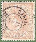 Stamps Europe - Spain -  Isabel II, Edifil 96