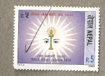 Stamps Nepal -  Jubileo de Plata NNJS