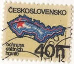Stamps : Europe : Czechoslovakia :  OCHRANA STÁTNÍCH HRANÍC