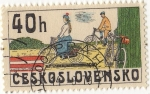 Stamps : Europe : Czechoslovakia :  BICICLETA 1910