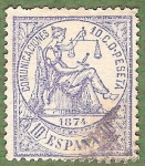 Stamps : Europe : Spain :  Alegoría de la Justicia, Edifil 145
