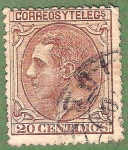 Stamps : Europe : Spain :  Alfonso XII, Edifil 203