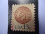 Sellos de America - Estados Unidos -  Indian Hed Penny. United States of America 1877.