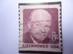 Stamps United States -  Dwight Eisenhowe.