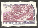 Stamps Chile -  393 - Año del turismo de las américas, productos agrícolas y pescados