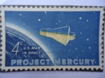 Stamps United States -  Proyecto de Mercurio - Project Mercury- Man in space.