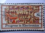 Sellos de America - Estados Unidos -  Progress in Electronics.- Transistors.