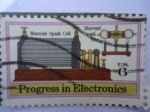 Stamps United States -  Progress in Electronics- Marconi Spark Coil