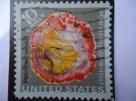 Stamps United States -  Petrified Wood- Mineral heritage.