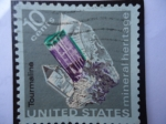 Sellos de America - Estados Unidos -  Tourmaline- Mineral Heritage.