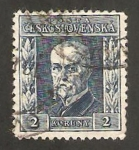 Stamps Czechoslovakia -  200 - Presidente Masaryk