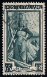 Stamps Italy -  Chica trabajadora de cáñamo