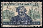 Sellos de Europa - Italia -  50 aniversario de la muerte de Giuseppe Verdi, compositor