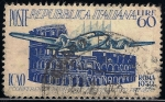 Stamps Italy -  Publicado dar a conocer la primera Conferencia de Aviación Civil Internacional, Roma, septiembre 195