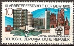 Stamps Germany -  19a.Festival de los trabajadores de la RDA(Neubrandenburg)DDR.