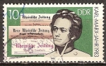 Stamps Germany -  Centenario de la muerte de Karl Marx-DDR.