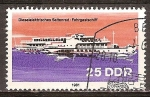 Sellos de Europa - Alemania -  El transporte fluvial. Remolcador y barcazas en la DDR(Río Elba).