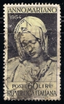 Stamps : Europe : Italy :  Emitido para marcar el final del Año Mariano.