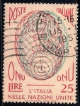 Stamps : Europe : Italy :  Admisión de Italia ante las Naciones Unidas