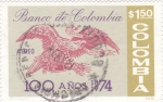 Stamps Colombia -  100 AÑOS DEL BANCO DE COLOMBIA 1874-1974